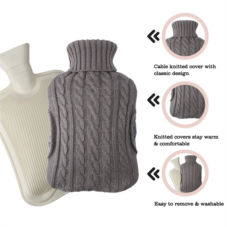 Hand Warm Hot Water Bottle Knitted Cover